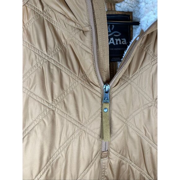 Prana | women quilted pullover quarter zip with hood sherpa lined - Picture 12 of 13